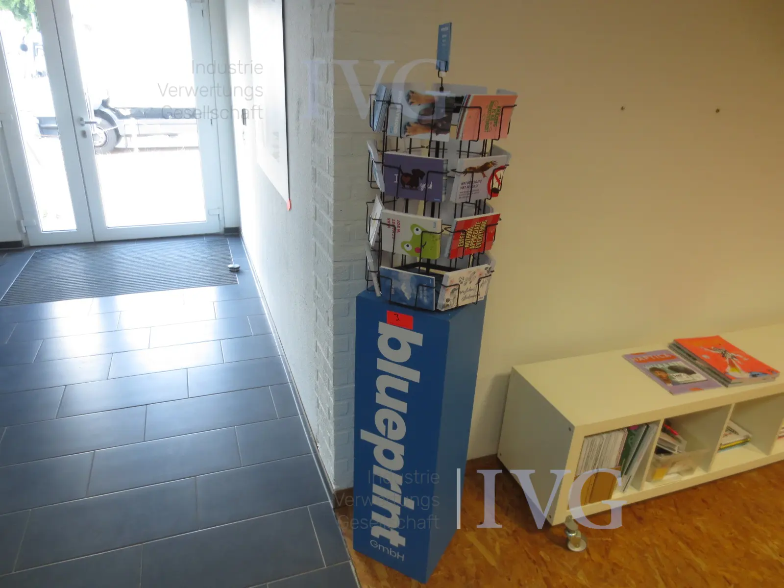 Postkartenständer blueprint